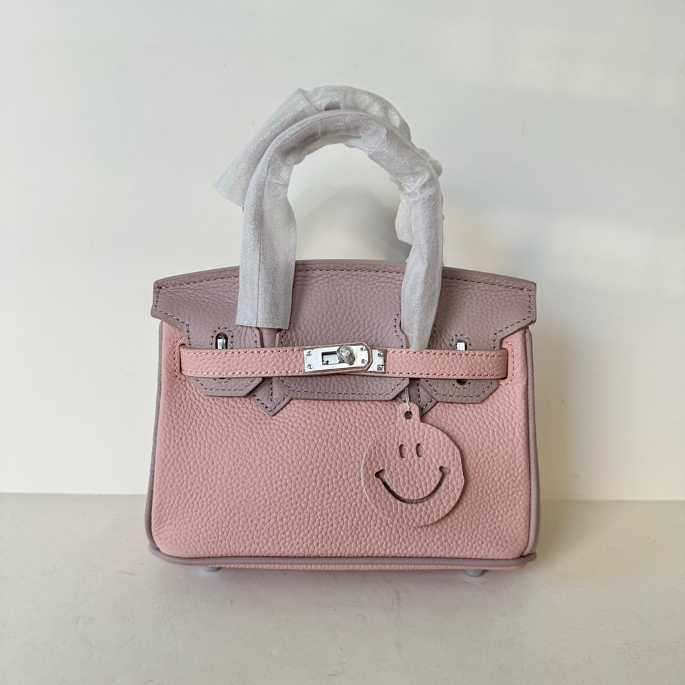 *FLAW Pink Lavender Colorblock 20 Lock Key Doctor's Bag Satchel Crossbody T14